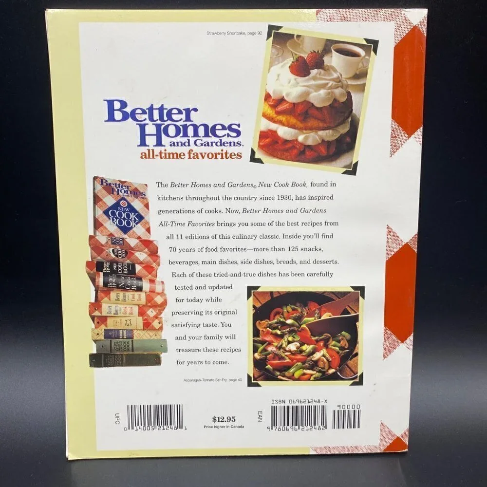 Vintage Better Homes & Gardens All Time Favorites Cookbook Softback